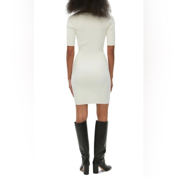 Michael Stars Mae Scoop Neck Sweaterdress NWOT Chalk / Cream/ Ivory - Picture 4 of 9